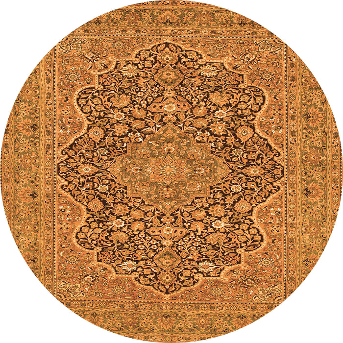 Square Persian Orange Traditional Rug, tr70org