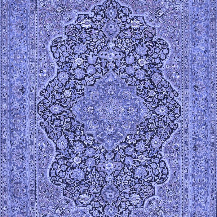Machine Washable Persian Blue Traditional Rug, wshtr70blu