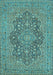 Machine Washable Persian Light Blue Traditional Rug, wshtr70lblu