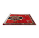 Sideview of Machine Washable Traditional Brown Rug, wshtr710