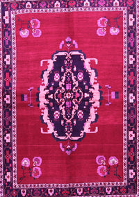 Medallion Pink Traditional Rug, tr710pnk