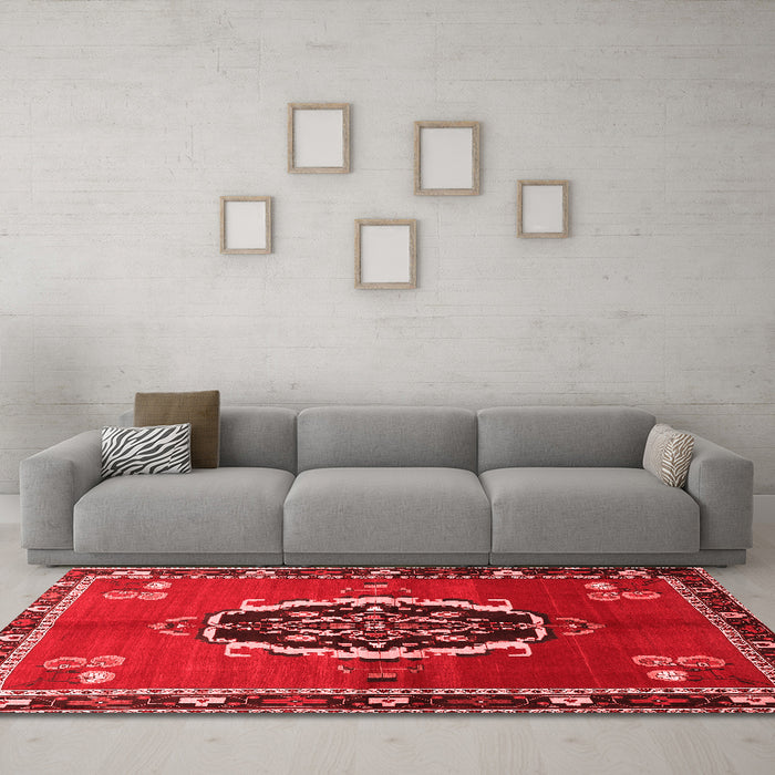 Traditional Red Washable Rugs