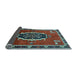 Sideview of Medallion Light Blue Traditional Rug, tr710lblu