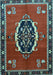 Medallion Light Blue Traditional Rug, tr710lblu
