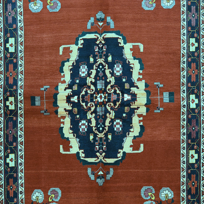 Medallion Light Blue Traditional Rug, tr710lblu