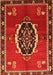 Serging Thickness of Machine Washable Medallion Orange Traditional Area Rugs, wshtr710org