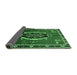 Sideview of Medallion Emerald Green Traditional Rug, tr710emgrn
