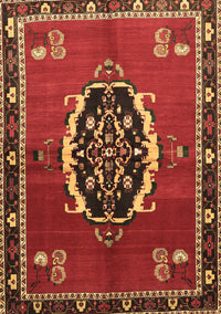 Medallion Brown Traditional Rug, tr710brn