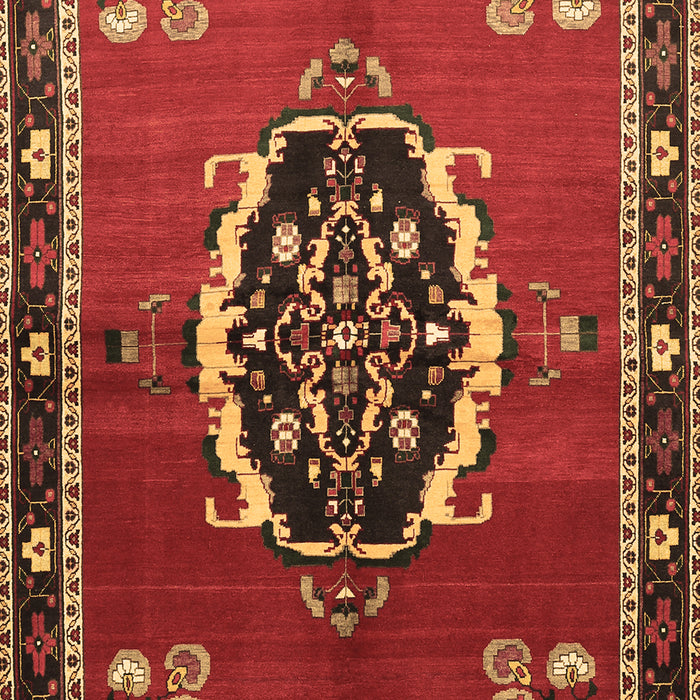 Medallion Brown Traditional Rug, tr710brn