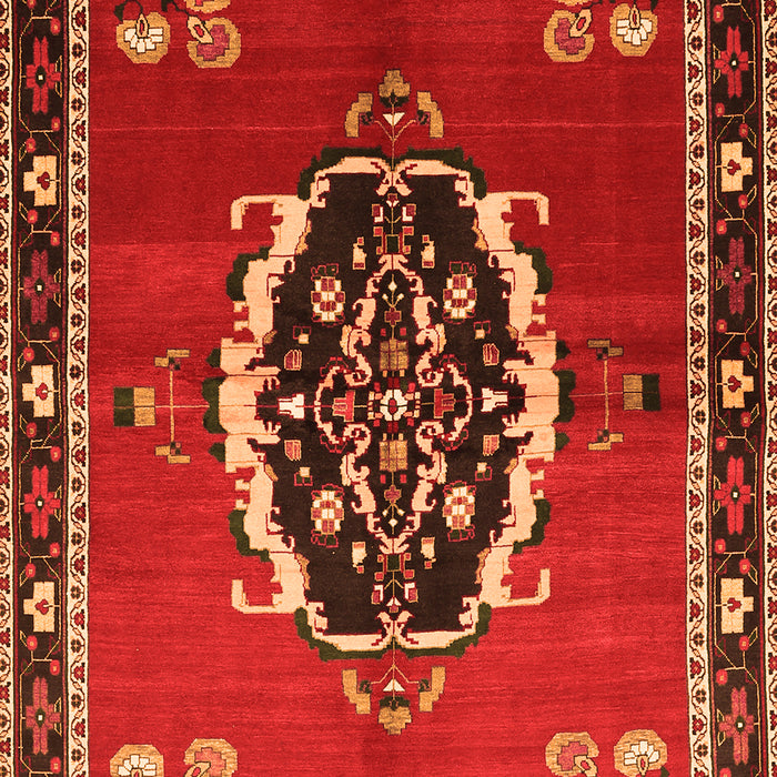 Medallion Orange Traditional Rug, tr710org