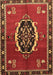 Machine Washable Medallion Brown Traditional Rug, wshtr710brn