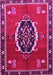 Machine Washable Medallion Pink Traditional Rug, wshtr710pnk