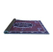 Sideview of Medallion Blue Traditional Rug, tr710blu