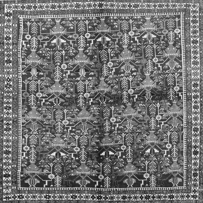 Serging Thickness of Persian Gray Traditional Rug, tr711gry