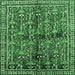 Square Persian Emerald Green Traditional Rug, tr711emgrn