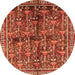 Machine Washable Persian Orange Traditional Area Rugs, wshtr711org