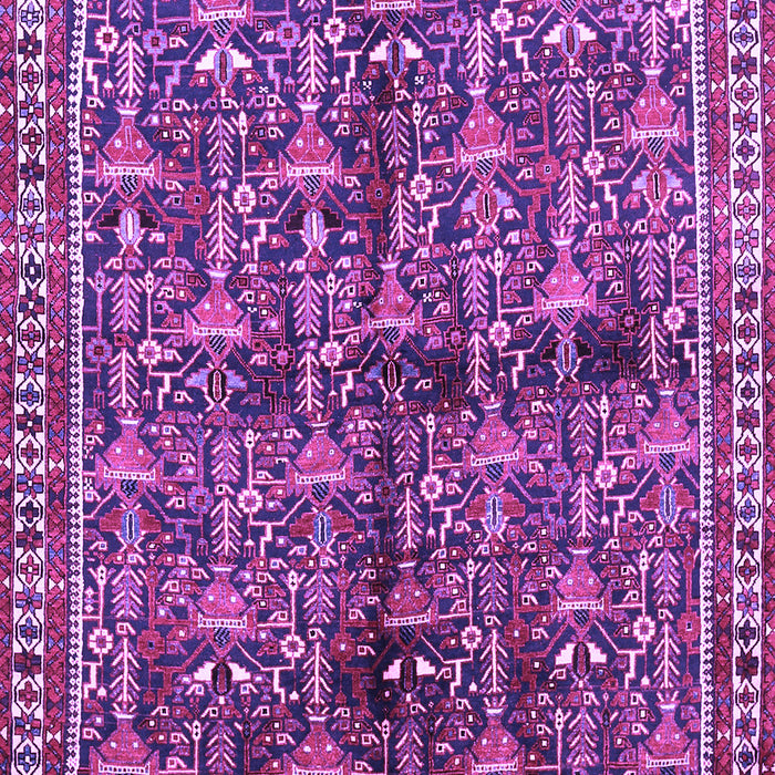 Machine Washable Persian Purple Traditional Area Rugs, wshtr711pur