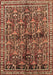 Machine Washable Persian Brown Traditional Rug, wshtr711brn