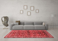 Machine Washable Persian Red Traditional Rug, wshtr711red