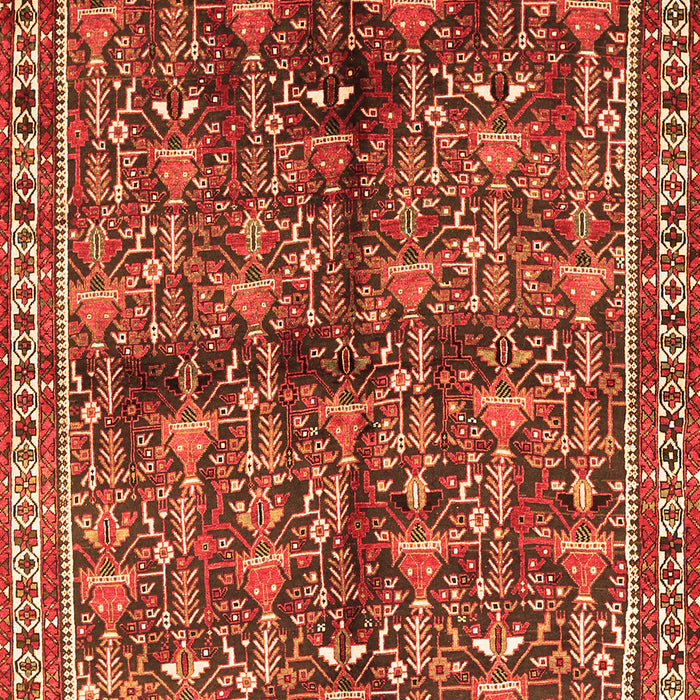 Serging Thickness of Machine Washable Persian Orange Traditional Area Rugs, wshtr711org