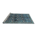 Sideview of Machine Washable Persian Light Blue Traditional Rug, wshtr711lblu