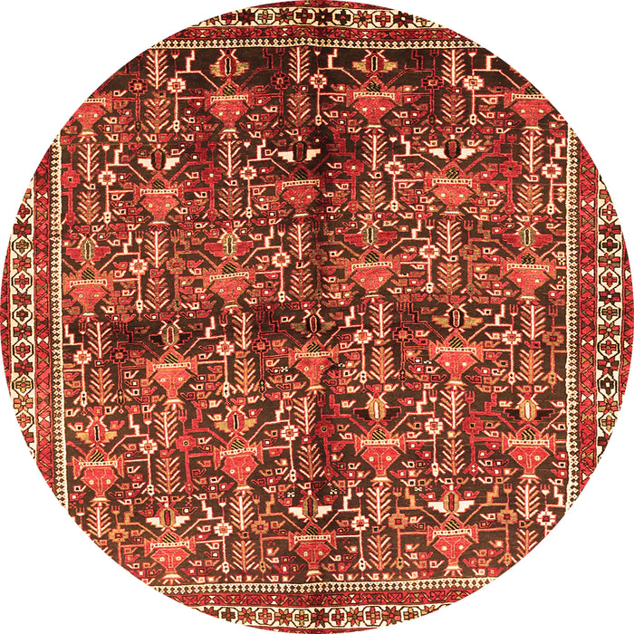 Square Persian Orange Traditional Rug, tr711org