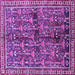 Square Persian Purple Traditional Rug, tr711pur