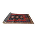 Sideview of Traditional Saffron Red Persian Rug, tr712