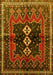 Machine Washable Persian Yellow Traditional Rug, wshtr712yw