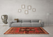 Machine Washable Persian Orange Traditional Area Rugs in a Living Room, wshtr712org