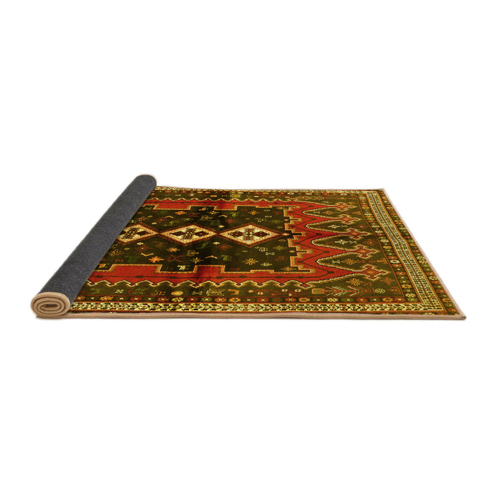 Sideview of Persian Yellow Traditional Rug, tr712yw
