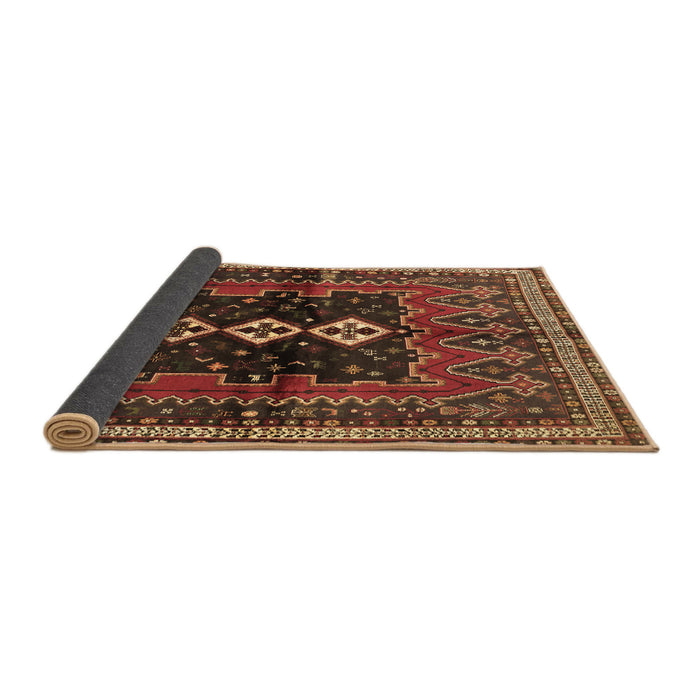 Sideview of Persian Brown Traditional Rug, tr712brn