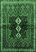 Machine Washable Persian Emerald Green Traditional Area Rugs, wshtr712emgrn