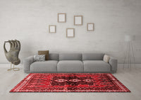 Machine Washable Persian Red Traditional Rug, wshtr712red