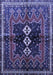 Machine Washable Persian Blue Traditional Rug, wshtr712blu