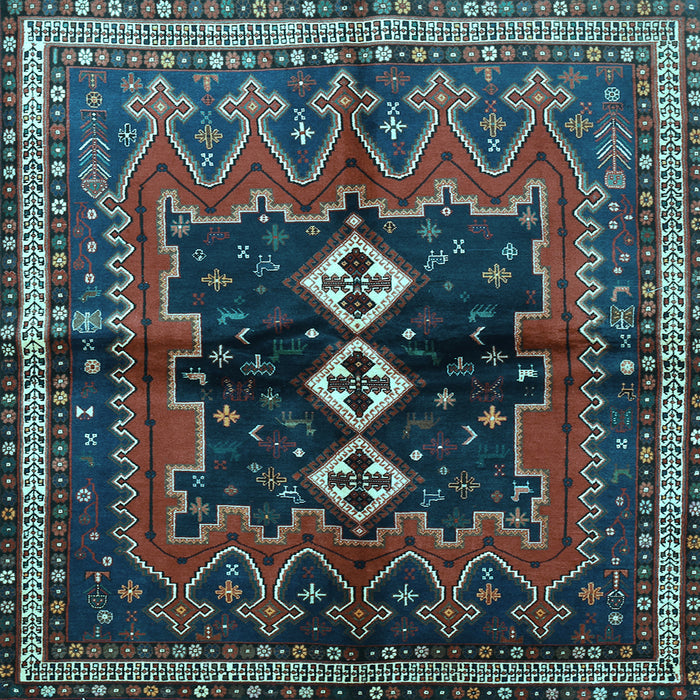 Square Persian Light Blue Traditional Rug, tr712lblu