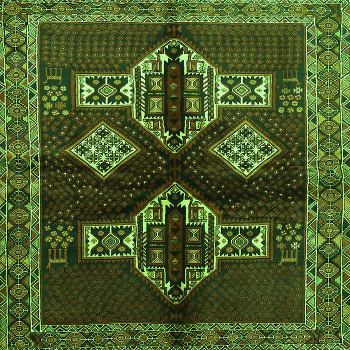 Serging Thickness of Persian Green Traditional Rug, tr713grn