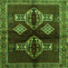 Serging Thickness of Persian Green Traditional Rug, tr713grn