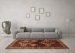 Machine Washable Persian Brown Traditional Rug in a Living Room,, wshtr713brn