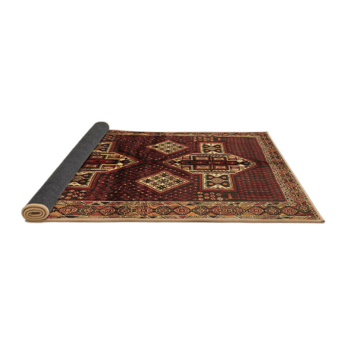 Sideview of Persian Brown Traditional Rug, tr713brn