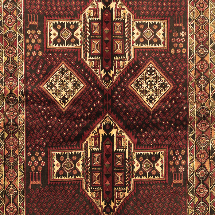 Machine Washable Persian Brown Traditional Rug, wshtr713brn