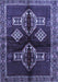 Machine Washable Persian Blue Traditional Rug, wshtr713blu