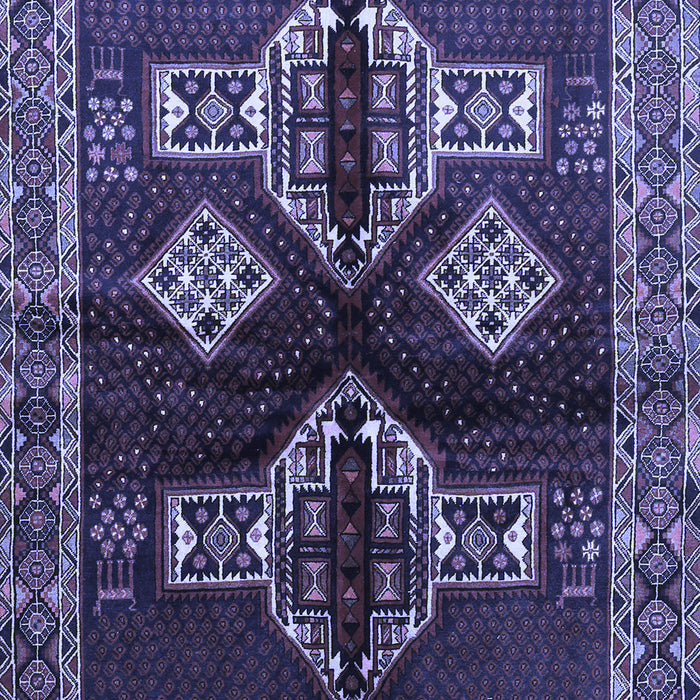 Machine Washable Persian Blue Traditional Rug, wshtr713blu
