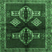 Square Persian Emerald Green Traditional Rug, tr713emgrn