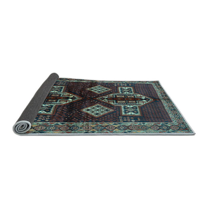 Sideview of Persian Light Blue Traditional Rug, tr713lblu