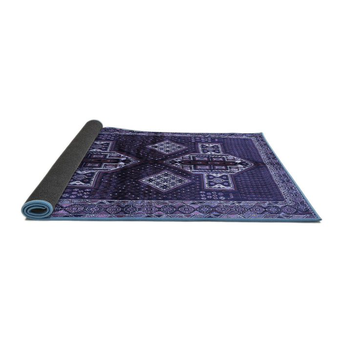 Sideview of Persian Blue Traditional Rug, tr713blu