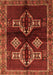 Serging Thickness of Machine Washable Persian Orange Traditional Area Rugs, wshtr713org