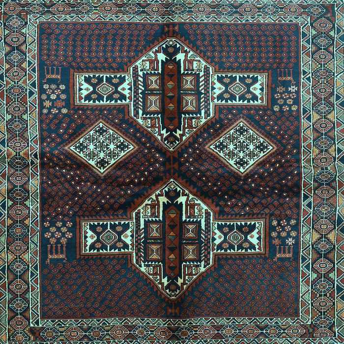 Square Persian Light Blue Traditional Rug, tr713lblu