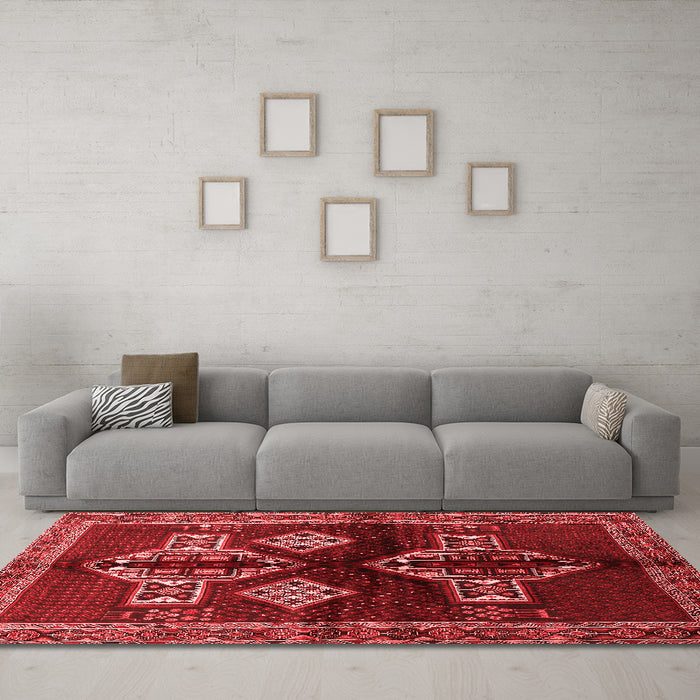 Traditional Red Washable Rugs