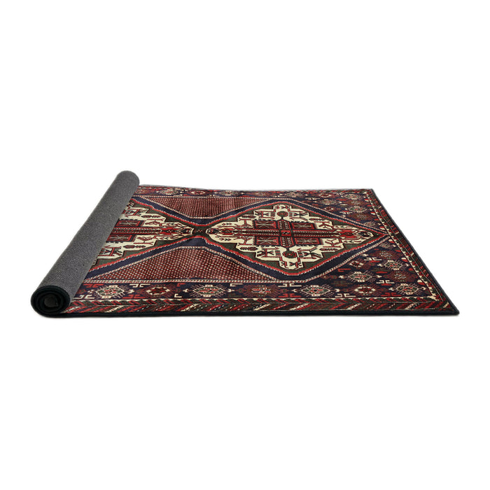 Sideview of Traditional Dark Almond Brown Persian Rug, tr714
